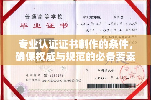 鼓楼专业认证证书制作的条件，确保权威与规范的必备要素